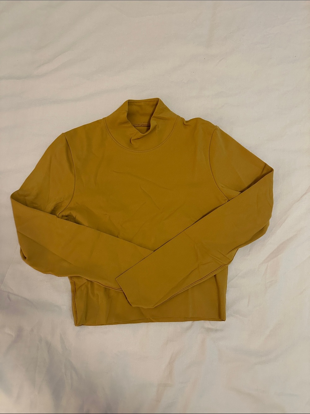 Nike Women's Mustard Turtleneck Long Sleeve Top